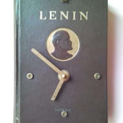 Historical wall clock from book of comrade Lenin 2