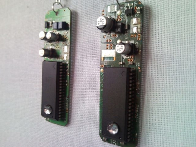 Recycled microchip PCB geekery earrings with strass 8.