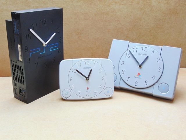 Recycled Sony PlayStation PS1 retro video game console wall clock 3.