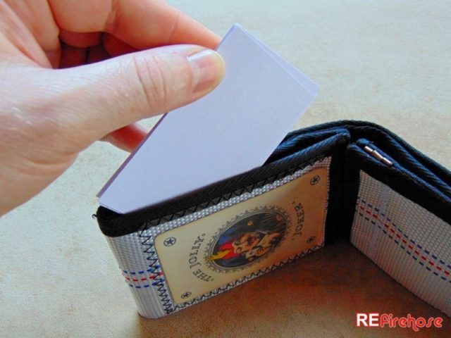 Handmade wallet fire hose coin purse card holder for firefighter fireman