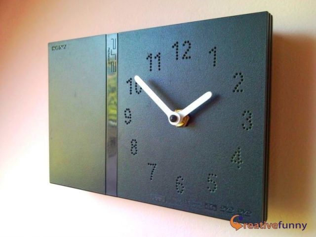 Playstation 2 PS2 slim retro video game console wall clock, gamer's room gift